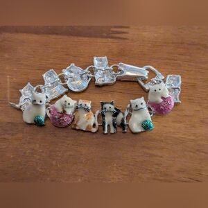Cute Cat Charm Bracelet